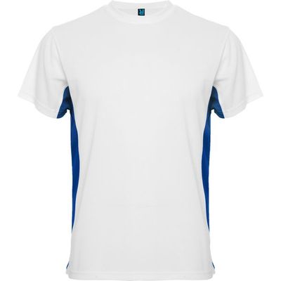 Camiseta técnica de manga corta transpirable Blanco/Royal S