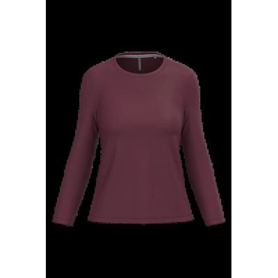 Camiseta algodón de manga larga mujer Wine S