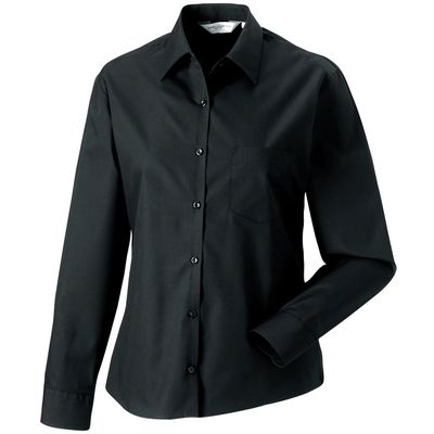 Camisa popelina mujer Black Xs