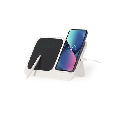Cargador inalámbrico de 15W con pizarra digital integrada