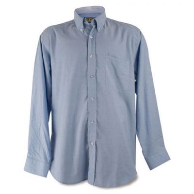 Camisa Azul Manga Larga con Bolsillo Az L