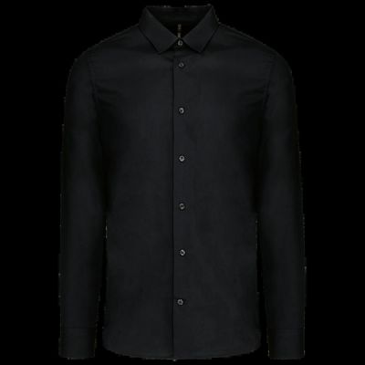 Camisa algodón para hombre entallada Black S