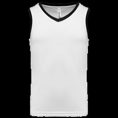Camiseta de baloncesto para niños White / Black 10/12 Ans