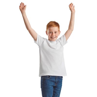 Camiseta infantil algodón corte básico