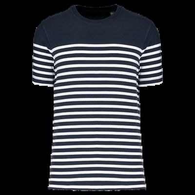 Camiseta marinera de algodón para hombre Navy / White Stripes Xxl