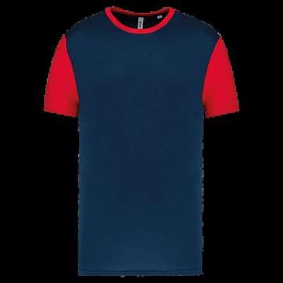 Camiseta bicolor adulto poliéster Sporty Navy / Sporty Red L
