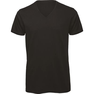 Camiseta Orgánica Cuello de Pico Hombre Black 3Xl