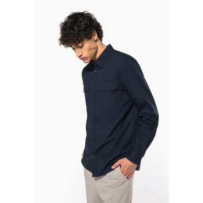 Camisa con 2 bolsillos parche