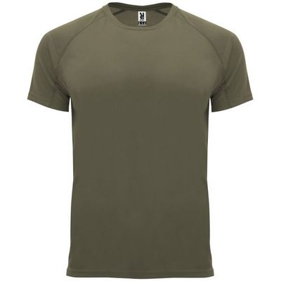 Camiseta técnica manga corta cuello redondo Verde Militar M