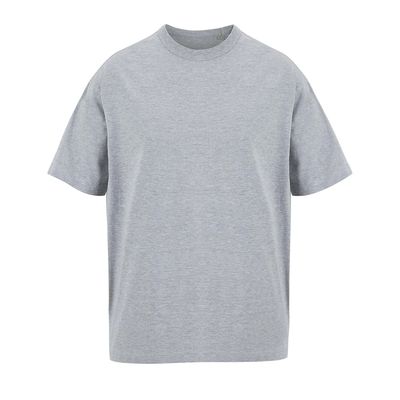 Camiseta de algodón para hombre oversize Gris Claro Mélange Xl