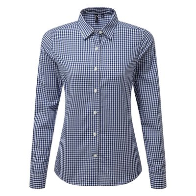 Camisa Vichy cuadros grandes Navy / White Xxl
