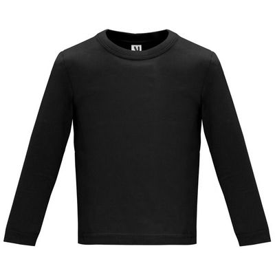 Camiseta Manga Larga Bebé Negro 18 Meses