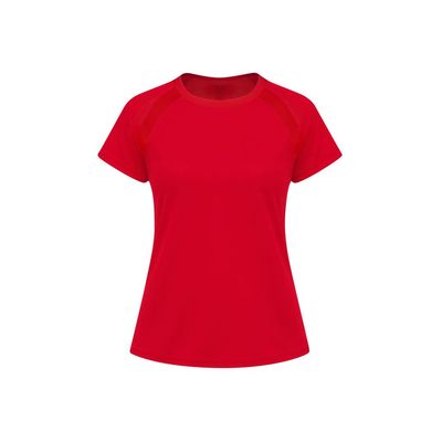 Camiseta Mujer Poliéster Transpirable Roj L