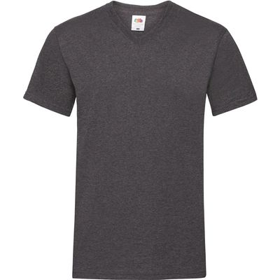 Camiseta hombre cuello de pico Dark Heather Grey Xxl