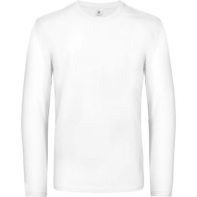 Camiseta manga larga hombre algodón White Xxl