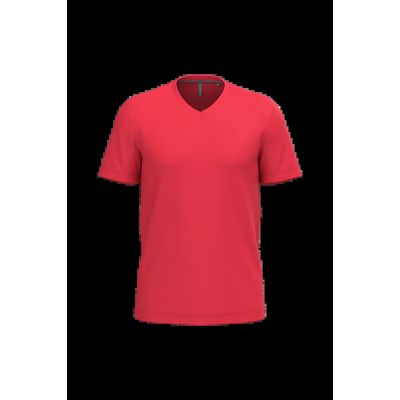 Camiseta de algodón con cuello de pico Red Xxl