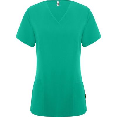 Casaca manga corta escote pico Verde Lab 2Xl