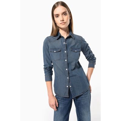 Camisa vaquera manga larga mujer Blue Jean Xs
