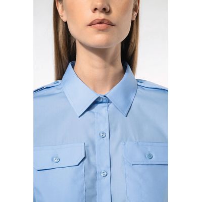 Camisa piloto manga larga mujer