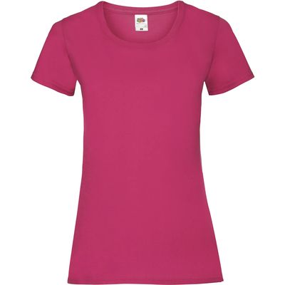 Camiseta entallada mujer 100% algodón Fuchsia M