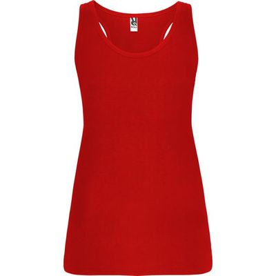 Camiseta Sin Mangas Entallada Espalda Nadadora Rojo 2Xl