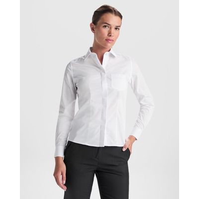 Camisa Mujer Entallada con Bolsillo