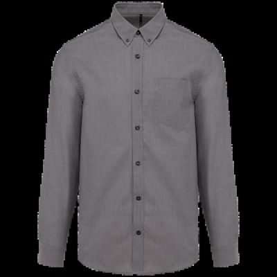 Camisa oxford hombre algodón poliéster Oxford Silver L