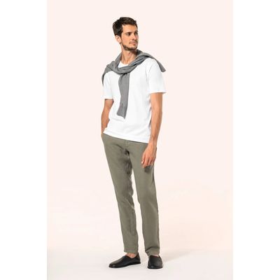 Camiseta algodón cuello redondo hombre