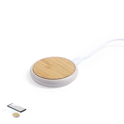 Cargador Redondo Bambú 10W