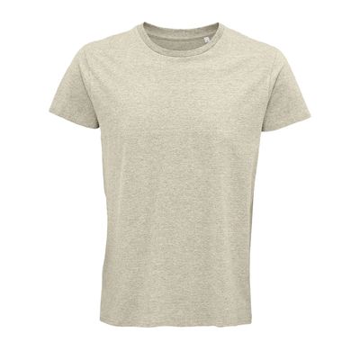Camiseta ajustada de cuello redondo para hombre Heather Beige Xxl
