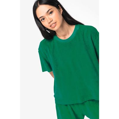Camiseta de rizo para mujer corte oversize