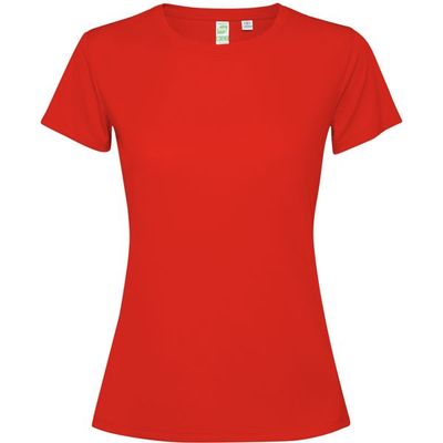 Camiseta técnica entallada para mujer Rojo L