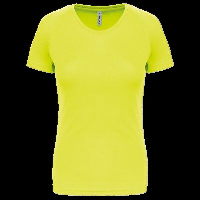 Camiseta de deporte mujer poliéster Fluorescent Yellow L
