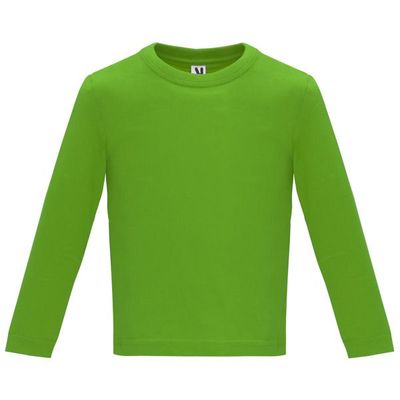 Camiseta Manga Larga Bebé Verde Grass 12 Meses