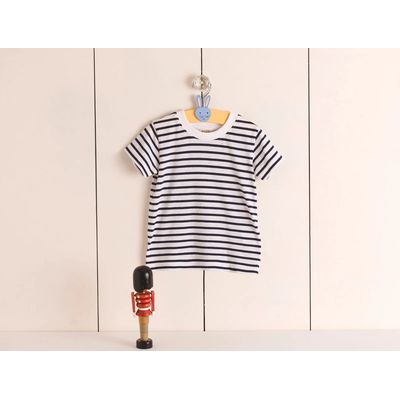 Camiseta de bebé a rayas de algodón