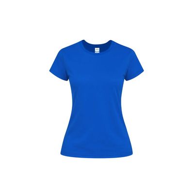 Camiseta Algodón Mujer Colores S a XXL Azul Xl