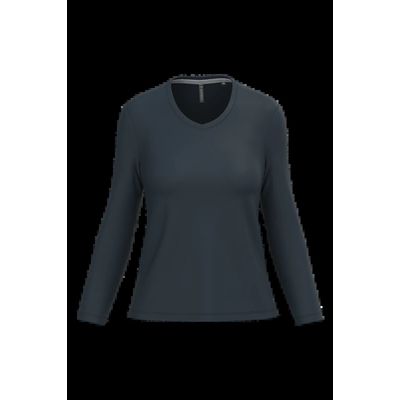 Camiseta manga larga mujer algodón entallada Navy S
