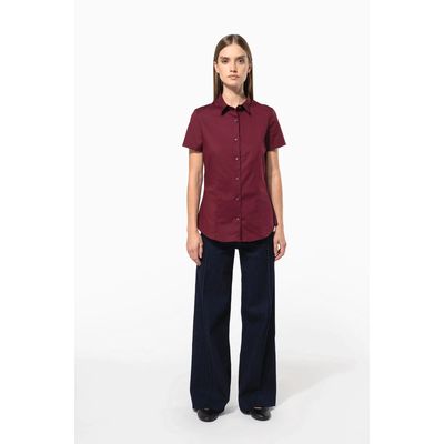 Camisa cómoda manga corta mujer