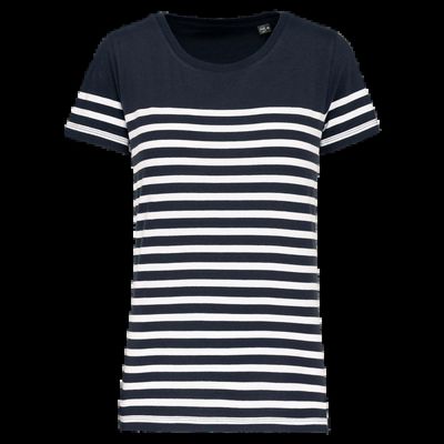 Camiseta marinera Corte recto Navy / White Stripes M