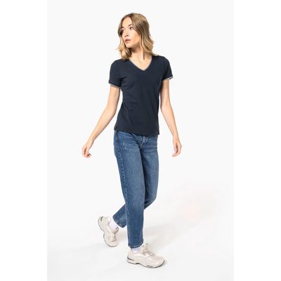 Camiseta de punto piqué mujer