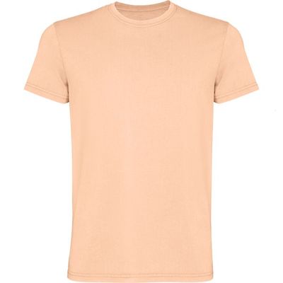 Camiseta de algodón lavado ácido de hombre Papaya Claro Lavado L