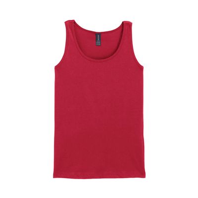Camiseta sin mangas mujer algodón Cherry Red M