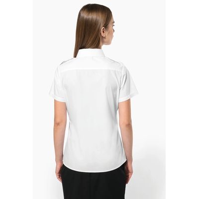 Camisa piloto manga corta mujer