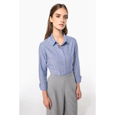 Camisa entallada mujer tejido de cuidado fácil