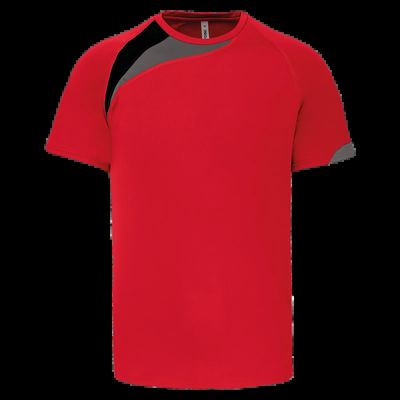 Camiseta deportes manga corta niños Sporty Red/Black/Storm Grey 6/8 Ans