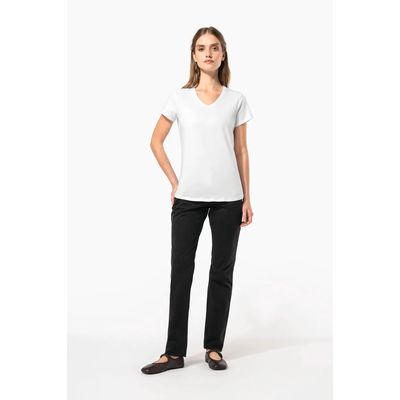 Camiseta cuello de pico mujer