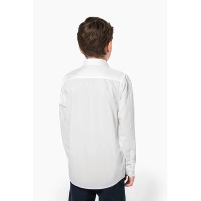 Camisa popelina de manga larga para niños