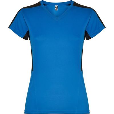 Camiseta técnica mujer manga corta Royal/Negro S