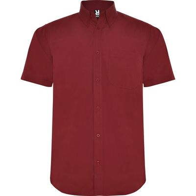 Camisa Manga Corta Hombre Granate 3Xl
