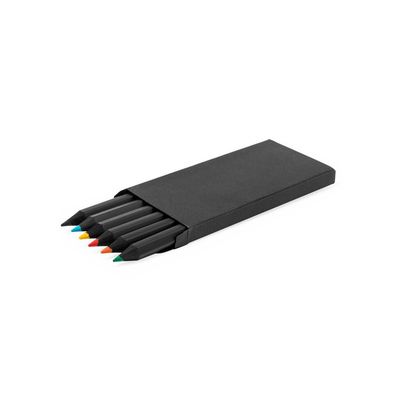 Caja de lápices de madera negra